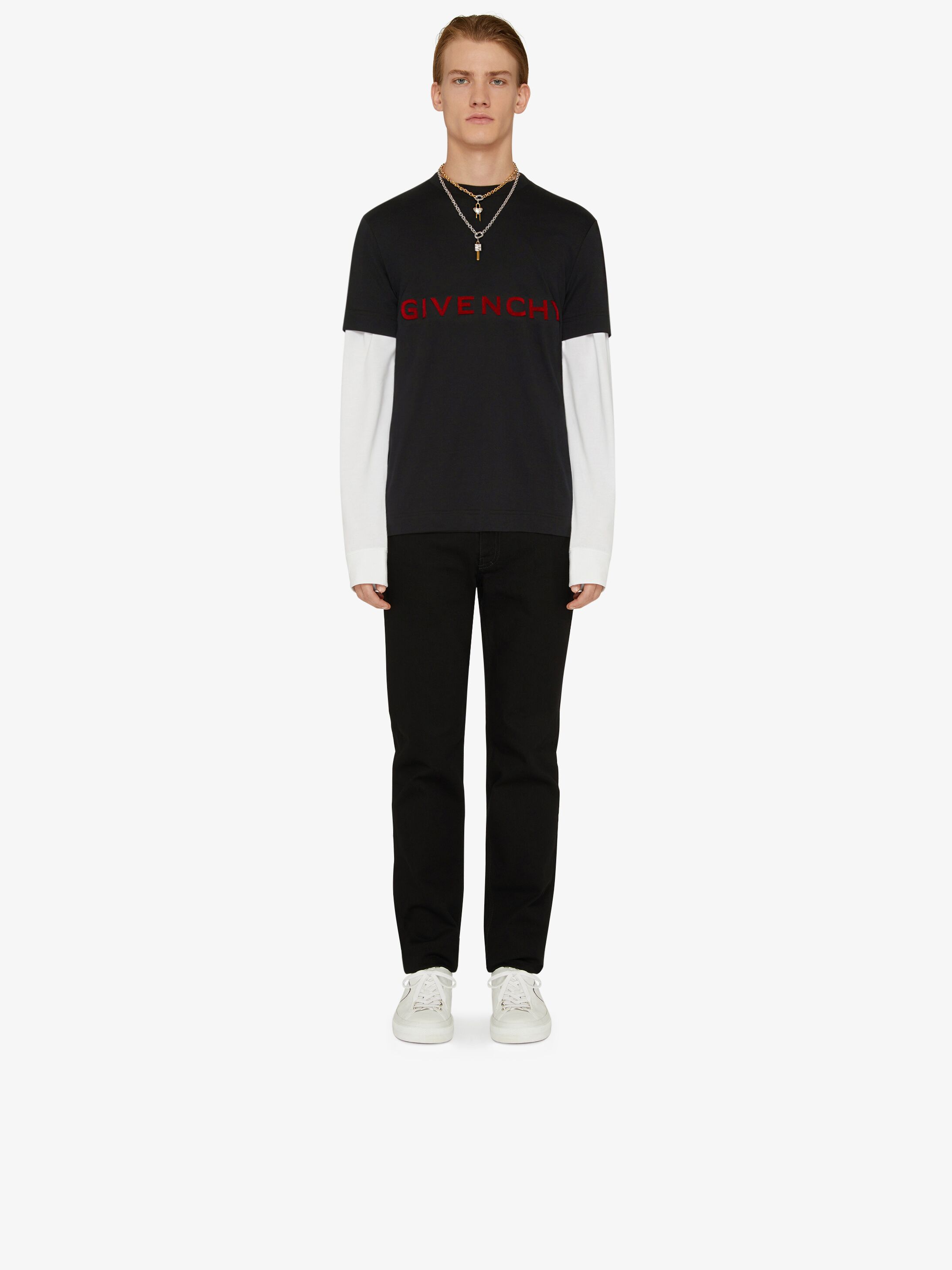 GIVENCHY 4G LOGO修身T恤